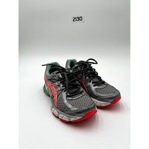 Asics Gel-Flux 2 Womens 6.5 Us Running Shoes Gray Leather Athletic Sneakers